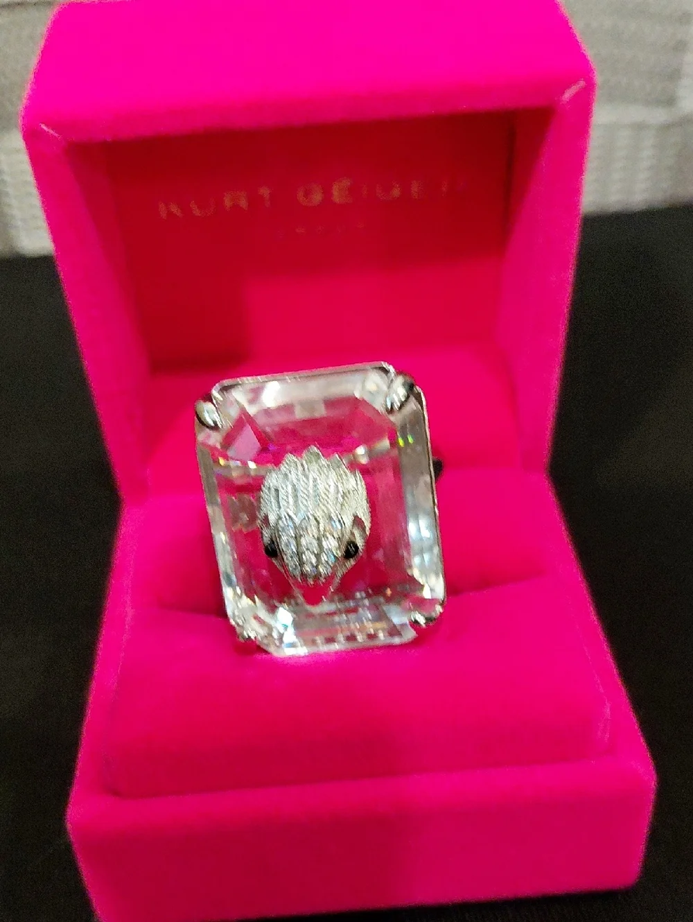 KURT GEIGER LONDON EAGLE CRYSTAL RING SIZE 9 - Picture 8 of 10